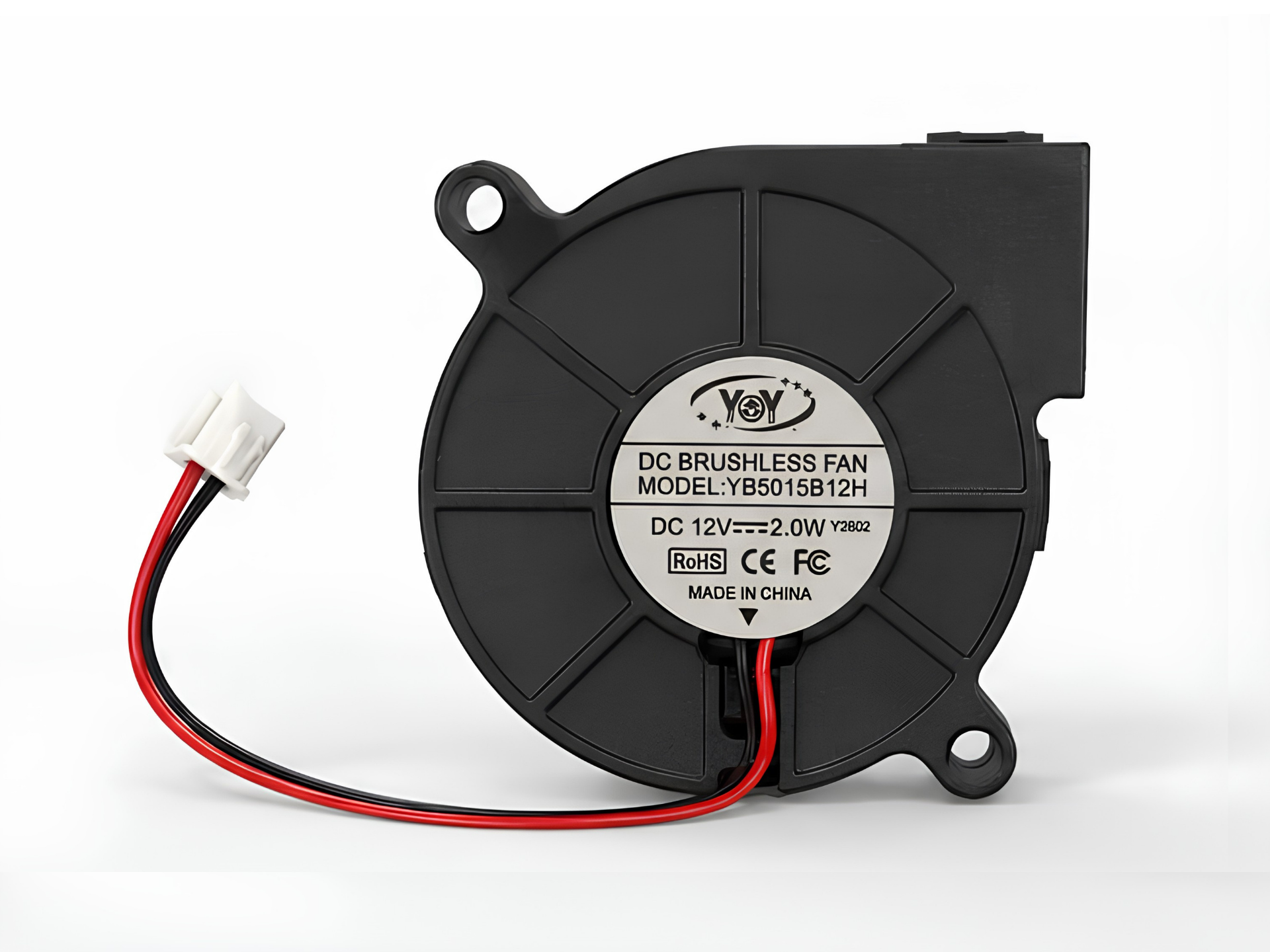 YoY YB5015B12H DC 12V 2W Brushless Blower Fan - 53x53x15mm